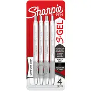 Sharpie S-Gel Retractable Gel Pen 0.7mm 4 Pack - Black