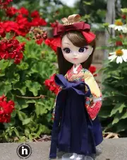 Handmade Pullip / Blythe / 1/6 scale doll clothes - Japanese Kimono / Hakama