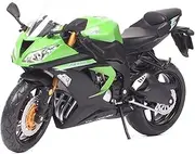 Kawasaki Ninja ZX-6R 1/12 Alloy Racing Motocross Model Simulation Metal Toy Street Bike Model Gift (Green)