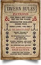Bonoff Dungeons & Dragons Poster Antique Metal Tin Sign Wall Decor for Home Cafe Bar Club Men Cave Sign Gift Brand Plaque Metal Tin 12x8inch