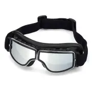 Retro Vintage Motorcycle Goggles UV Protection Cafe Racer Flying Eyewear Glasses
