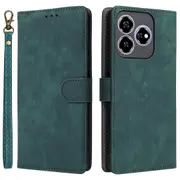 For ZTE Axon 60 ( ZTE Blade V60) Leather Case RFID Blocking Wallet Phone Cover with Strap