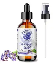Organic Pure Borage Seed Oil - 2oz | Premium Cold-Pressed Oil for Skin & Hair Ca