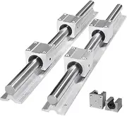 BLBMTCBCAG SBR20 SBR 12 SBR25 SBR16 300 400 500 600 800 mm Fully Supported Linear Rail Shaft Rod with 4 SBR16UU Block Bearing Linear Guide Rail(SBR20 600MM)