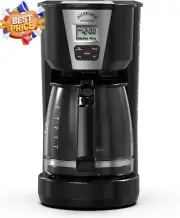 12 Cup Coffee Maker – Programmable Drip Machine, Strength Control, LCD Display