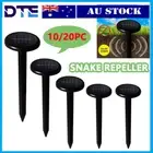 10x Snake Repeller Rat Mouse Trap Pest Ultrasonic Solar Powered Repellent Rodent