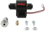 Holley Fuel Pump, Electric, 34 GPH, Diesel, Carbureted, Universal, Steel, Black, Each