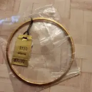 Vintage NOS tag Monet Gold Tone Round Bangle Bracelet made in USA 1/16" wide
