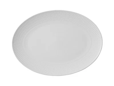 Maxwell & Williams White Basics Diamonds Oval Platter 44x32cm Gift Boxed