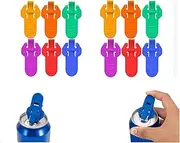 12 PCS Manual Easy Can Opener Colorful Drink Can Protector Cap Leakproof Soda Top Ring Opener Tool for Pop Coke Beer Tab, Premium Plastic Shields Can Openers Can Prevent Dust at The Party, BBQ, Beach