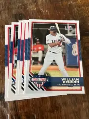 6x WILLIAM BENSON 2017 Panini Stars & Stripes LOT Team USA RC #74