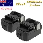 2Pcs 6Ah 18V Li-ion Battery For Hitachi BSL1830 BSL1815X BSL1825 DS18DSAL 330557