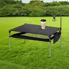 Camping Aluminum Alloy Table Portable Grill Table Collapsible Picnic Table #