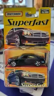 2006 Matchbox Superfast #75 2006 Dodge Charger R/T in Black