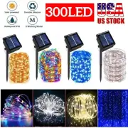 8Modes 300 LED Solar Fairy String Lights Outdoor Copper Garden Decor Waterproof