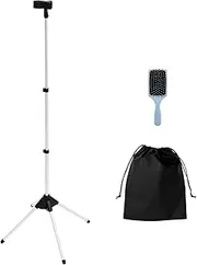Hair Dryer Stand, Portable Blow Dryer Stand, Blow Dryer Holder with Non-Slip Tripod and Universal Clip, Adjustable Height Countertop Blow Dryer Holder, Good Ideas for Gifts, Birthday, Weddings