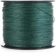 GALPADA 500m Long 200lb Test 4 Strands Braided Pe Fishing Line Dark Green 1mm Diameter Lightweight Water Absorption Resistant Professional Use