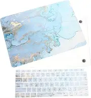 A2337 Laptop Cover with Keyboard Skin Marble Notebook Decal Protector Heat Dissipation Port Accessible Stylish Look