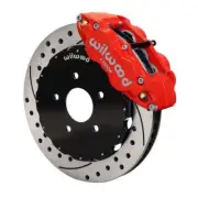 Wilwood 140-8922-Dr Disc Brake Kit Front Drilled Rotors Superlite 6 Calipers Red