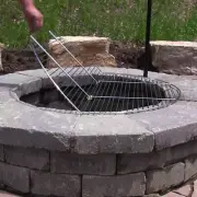 Firepit Outdoor Folding Chrome Cooking Grill Grate