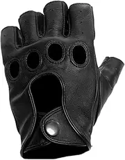 [PRATT & HART] Barcelona Men's Shorty Leather Driving Gloves (Fingerless) RS4100