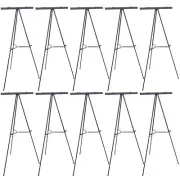 US Art Supply Aluminum Metal 66" BLACK Flipchart Floor Display Easel 10-Easels