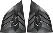 2X Rear Side Window Louvers Compatible for Dodge Challenger 2008-2021 ABS Windshield Sun Shade Cover (Matte Black)