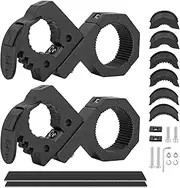 ADTOPI Roll Cage Mount Quick Release Rubber Clamp Kit from 1-1/7'' to 1-3/7'' Tools or Equipments Fit 1/1.5/1.75 Inch Horizontal Bar Clamp Mounting Kit for ATV UTV