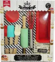 Handstand Kitchen 17-Piece Junior Baking Set With Recipes For Kids