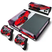 XBox One Console and Controller Skins -- Red Corvette Theme (#0238)