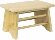 Durable Bamboo Step Stool for Kitchen & Bathroom- Kids Toddlers Adults Friendly