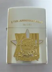 Zippo lighter Hard Rock Cafe Tokyo store 17th anniversary unused item Japan