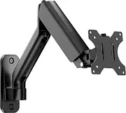 monTEK Single Wall Mount Monitor Arm for 17-32 Inch Black