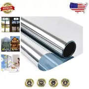 Silver One Way Window Film - 23.6'' x 157'' for Privacy & Sun Protection