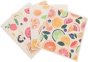 ZUNOXAZ 4pcs Absorbent Kitchen Towels with Fruit Patterns Reusable Quick Drying Dish Cloths for Efficient Dish Drying and Surface Wiping for Everyday Kitchen Use