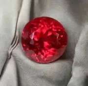 10 CT+ Flawless Natural Mozambique Red Ruby Round Loose EGL Certified Gemstone