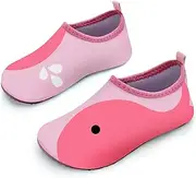 [WateLves] Bathing Shoes Beach Shoes Swimming Shoes Water Shoes Boys Girls Baby Aqua Shoes Quick Drying Barefoot Shoes for Children Beach Pool, Whale Pink, 16/17 EU