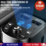 Bluetooth 5.0 Car Wireless Transmitter Adapter 2USB PD Charger AUX Hands-Free AU