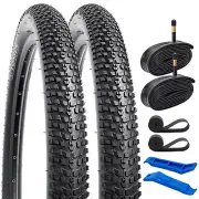 2-PCS 29 Bike Tires 29x2.30/58-622 and 29 Heavy Duty Bike Tubes Schrader