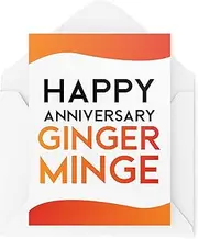 Funny Cards Happy Anniversary Ginger Minge Best Friend Card Wedding Greeting Witty Humour Laughter Banter Joke Fun CBH66