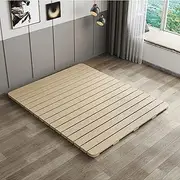 LOBOTOU Breathable Moisture-Proof Bed Plate, Guest Tatami Mat,Wood Roll-Type Slatted Bed Japanese Floor Futon Mattress, Floor Sleep Bedding (Twin)