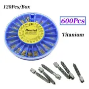 600PCS Dental Screw Post Titanium Kit Plated Conical Root Canal Pins