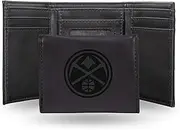Rico Industries NBA Laser Engraved Tri-Fold Wallet, Black