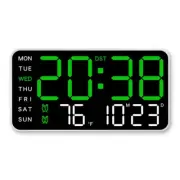 Adjustable Brightness LED Digital Clock with Date Week and Alarm Features