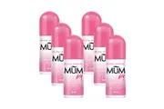 6 x Mum Dry Cool Pink Roll-On Anti-Perspirant Deodorant 50mL