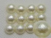 200 Ivory Acrylic Textured Half Pearl Bead 10mm FlatBack Scrapbook