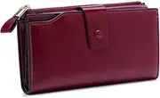 [WESIEVYA] Ladies Purse Wallet Wallet Women's Proof Billfold Photo Holder Large Capacity Purple