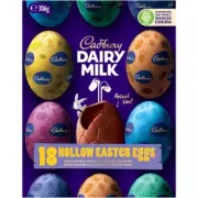 Cadbury Dairy Milk Chocolate Hollow Easter Eggs 18 Pack 306g (pack of 2)