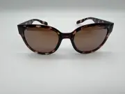 NEW Costa Del Mar SALINA Polarized Sunglasses Coral Tortoise /Copper Silver 580P