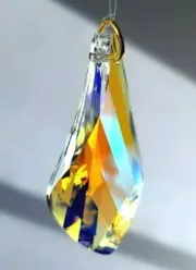 Swarovski 50mm / 2" Bird Wing AB Coated Austrian Crystal Prism Suncatcher w Logo